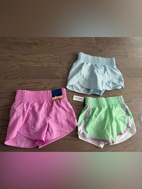 Girls Old Navy & Athletic Pull-On Shorts Sz 6/7 & 6x high waisted summer